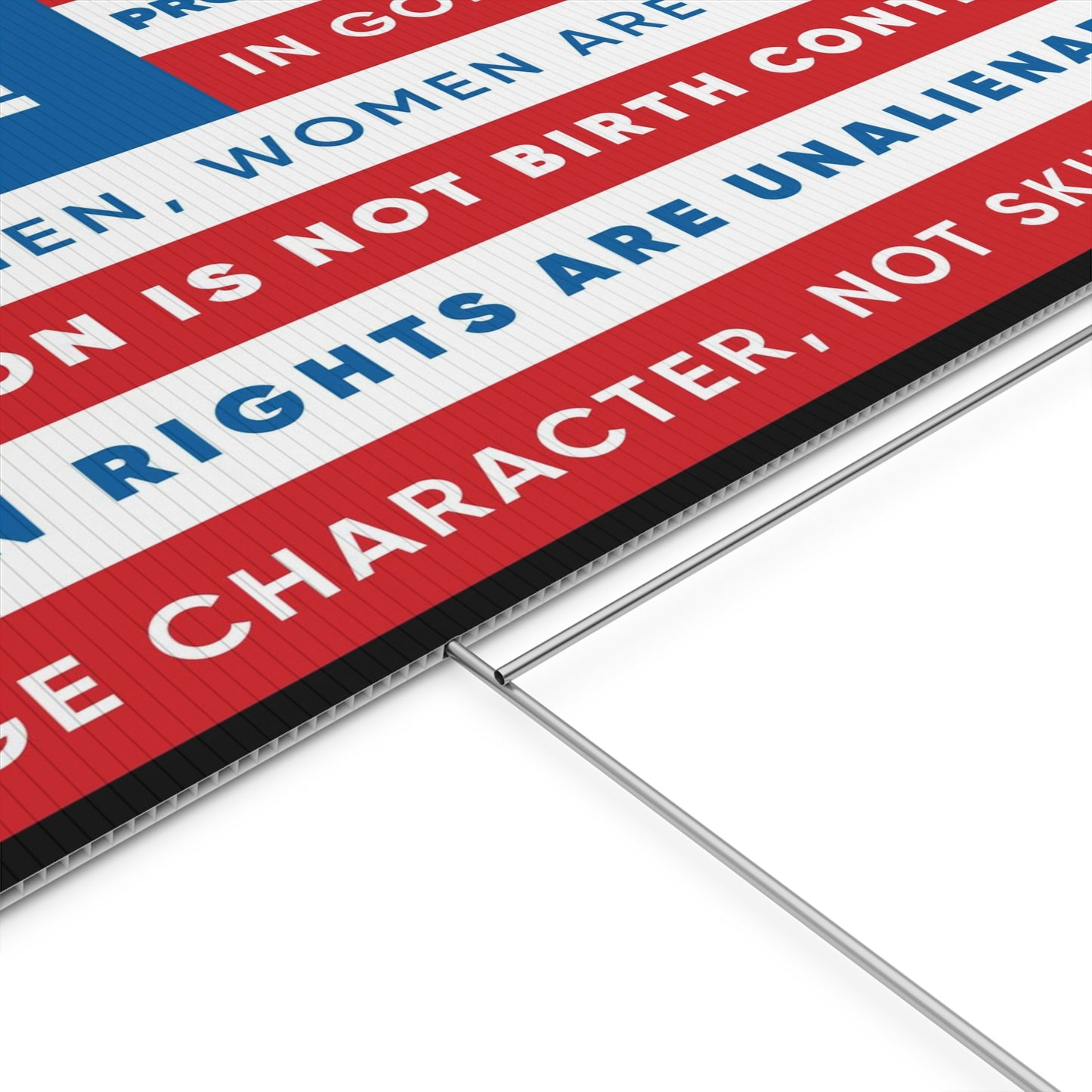 Anti-Woke American Flag Yard Sign (Made in the USA)