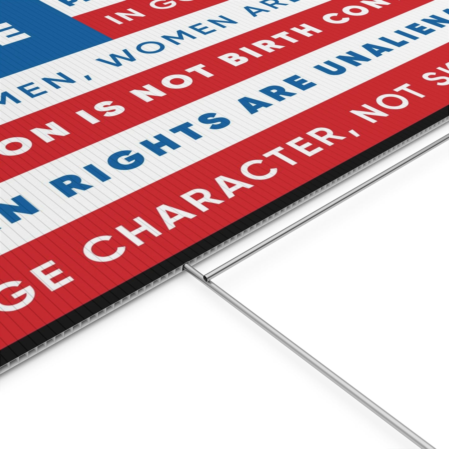 Anti-Woke American Flag Yard Sign (Made in the USA)