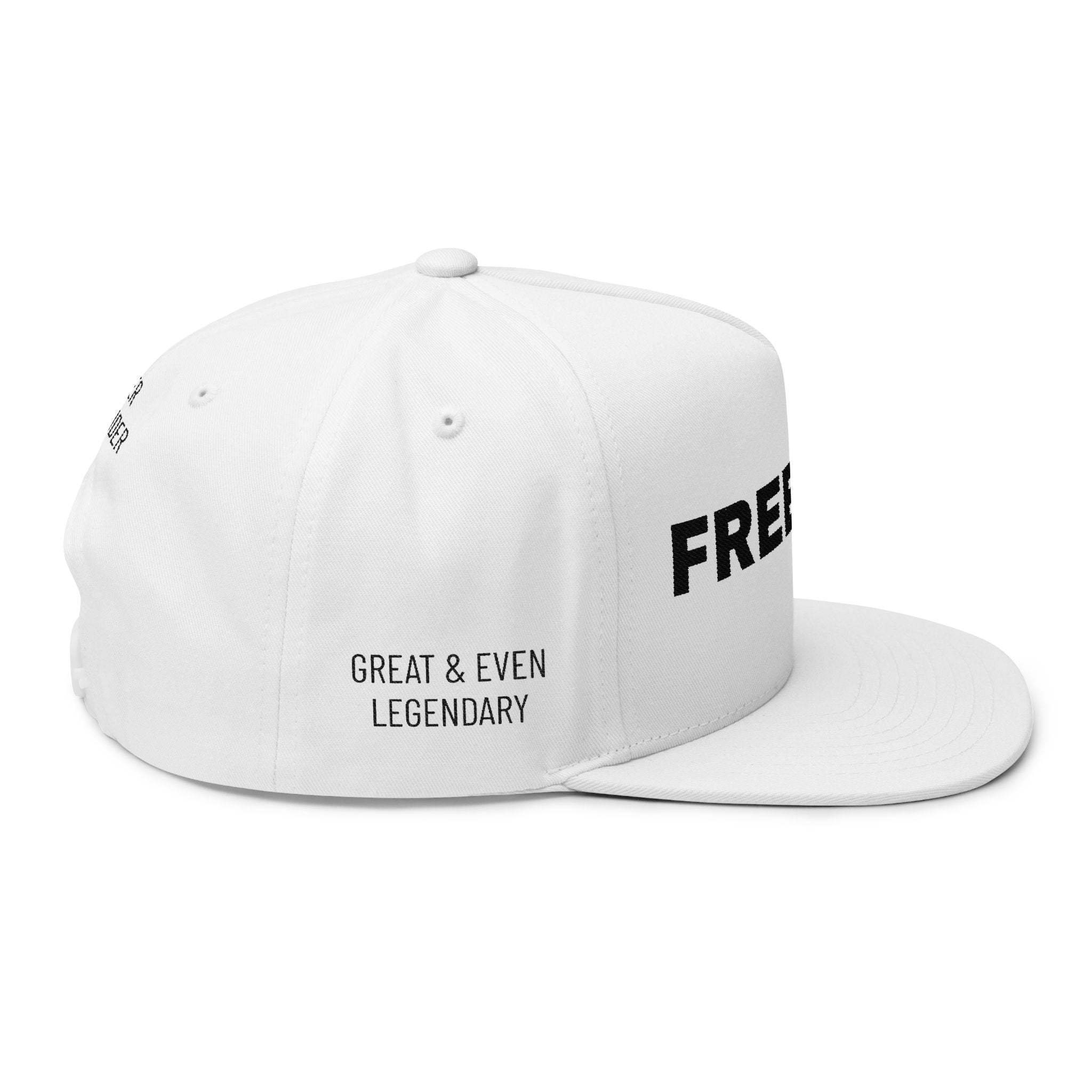 Freedom Charlie Kirk Memorial Hat - (White) Flat Snapback