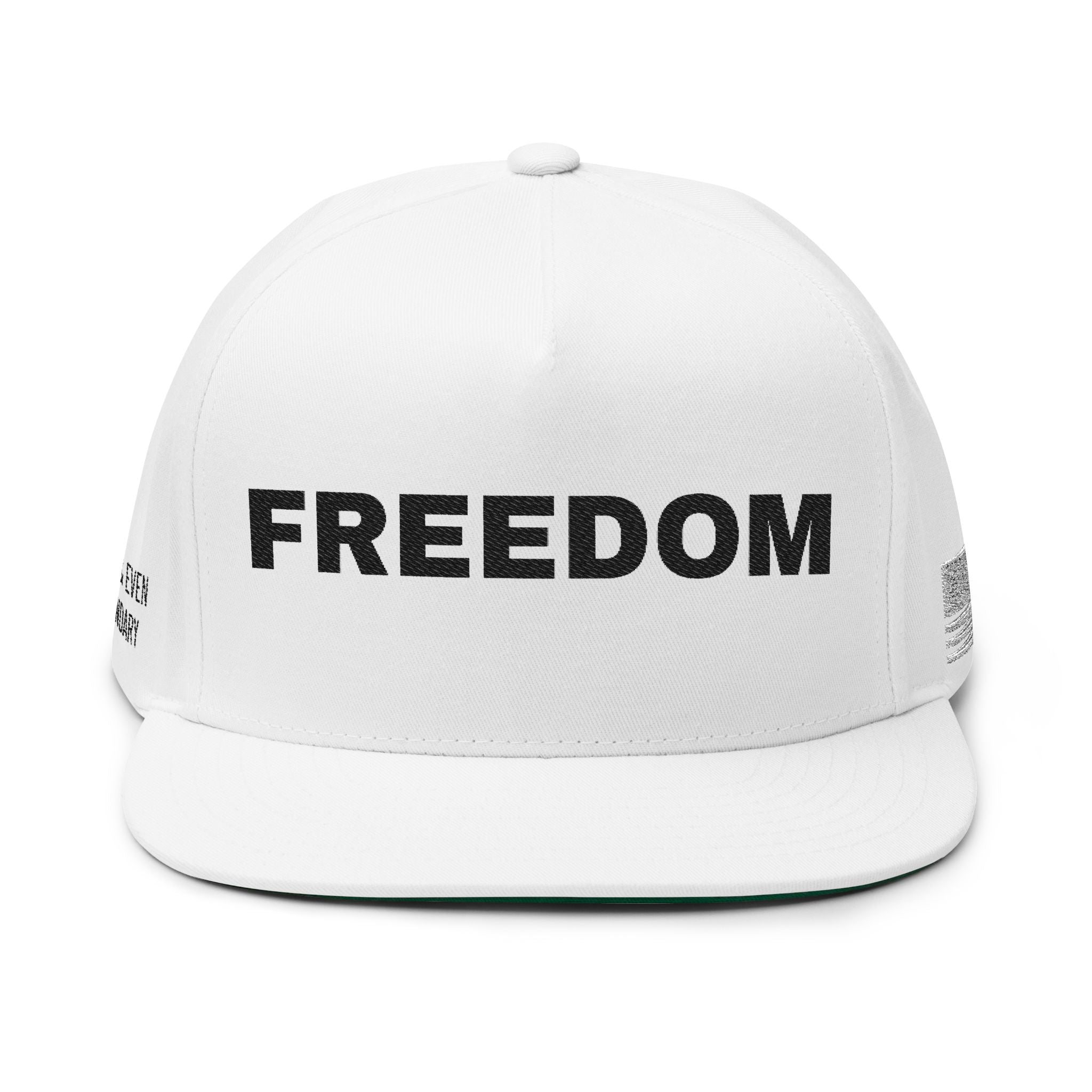 Freedom Charlie Kirk Memorial Hat - (White) Flat Snapback