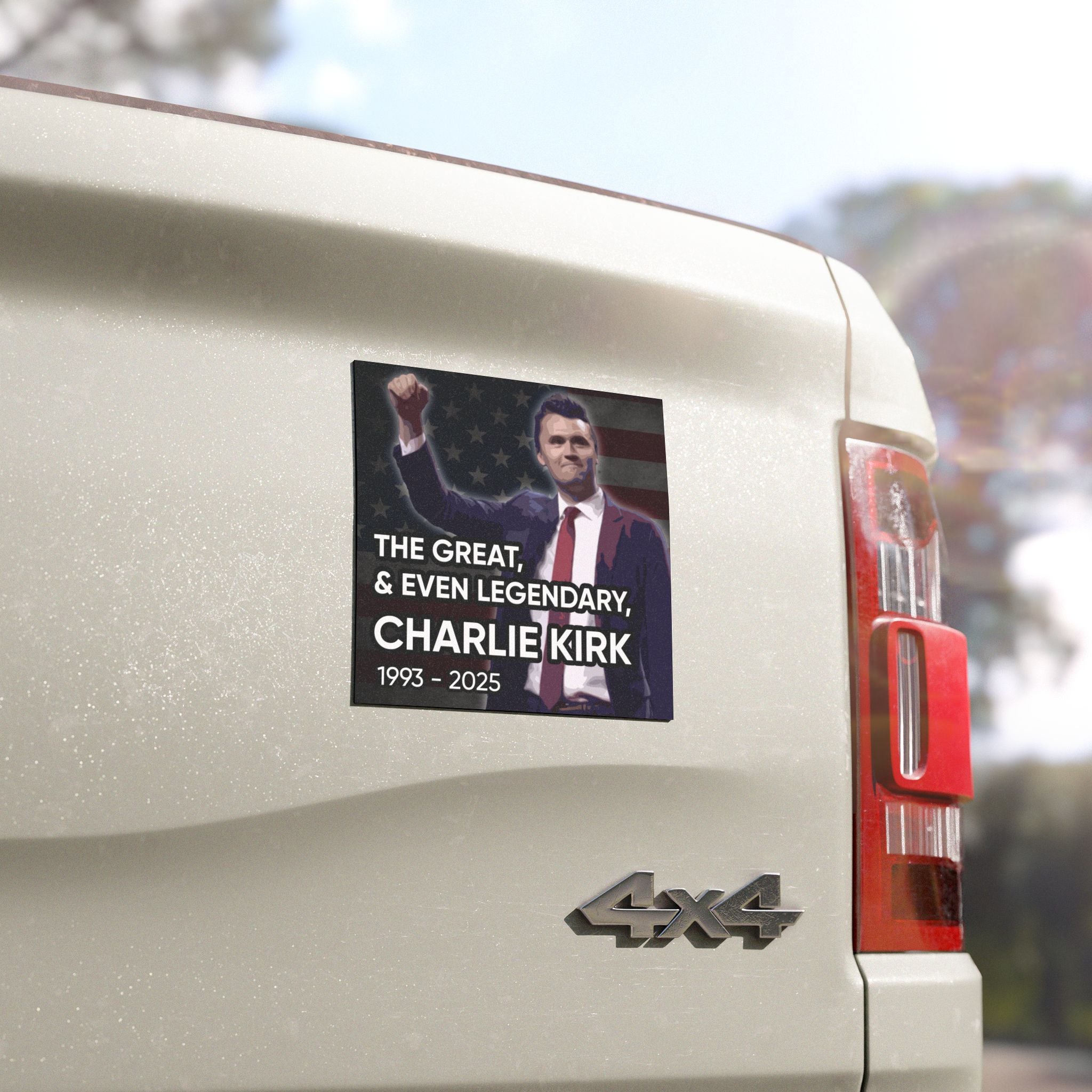 (SOLD OUT) Charlie Kirk Legendary Tribute Car Magnet - (Discount applied at Checkout)