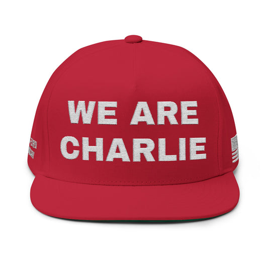 Charlie Kirk Memorial Hat - (Red) Flat Snapback