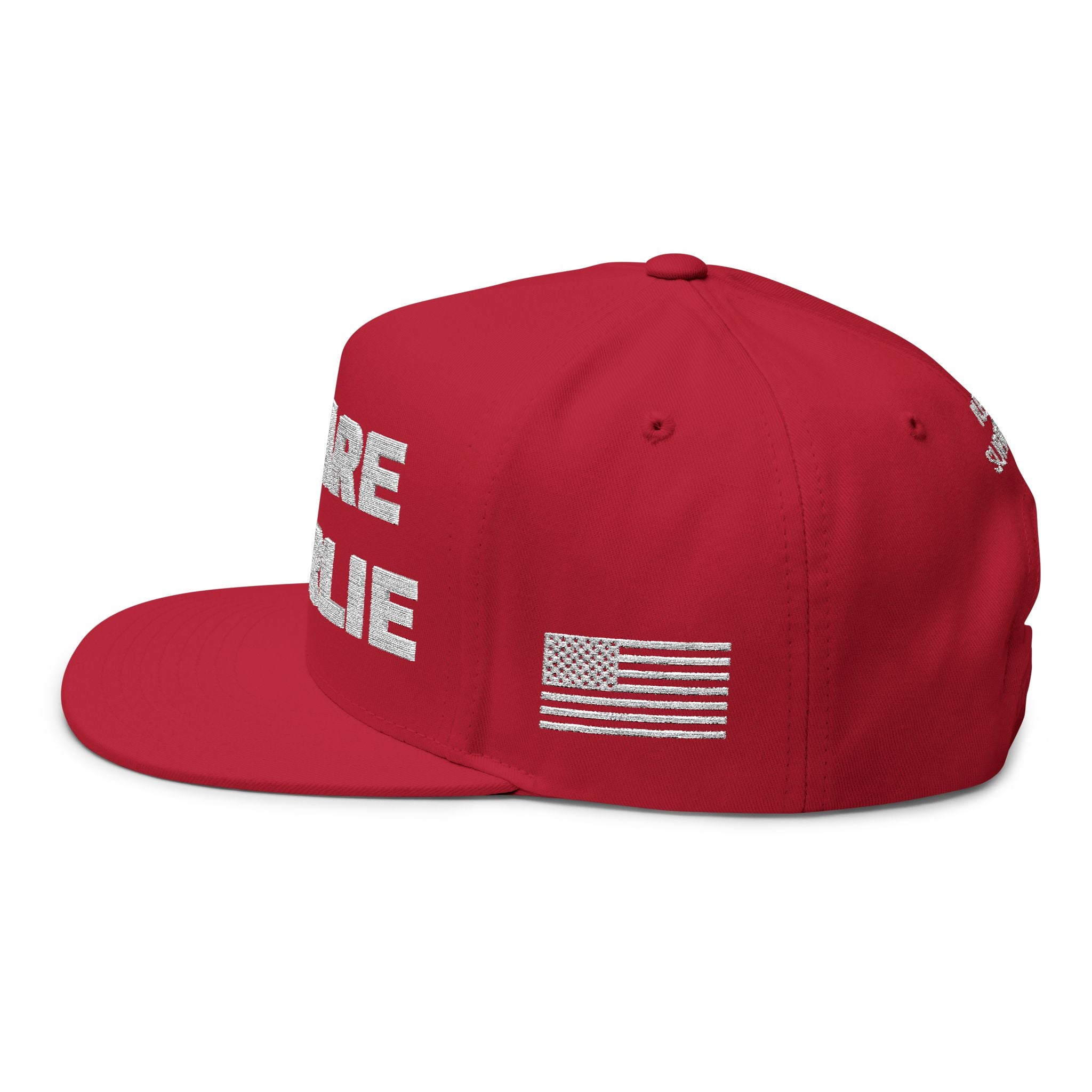 Charlie Kirk Memorial Hat - (Red) Flat Snapback