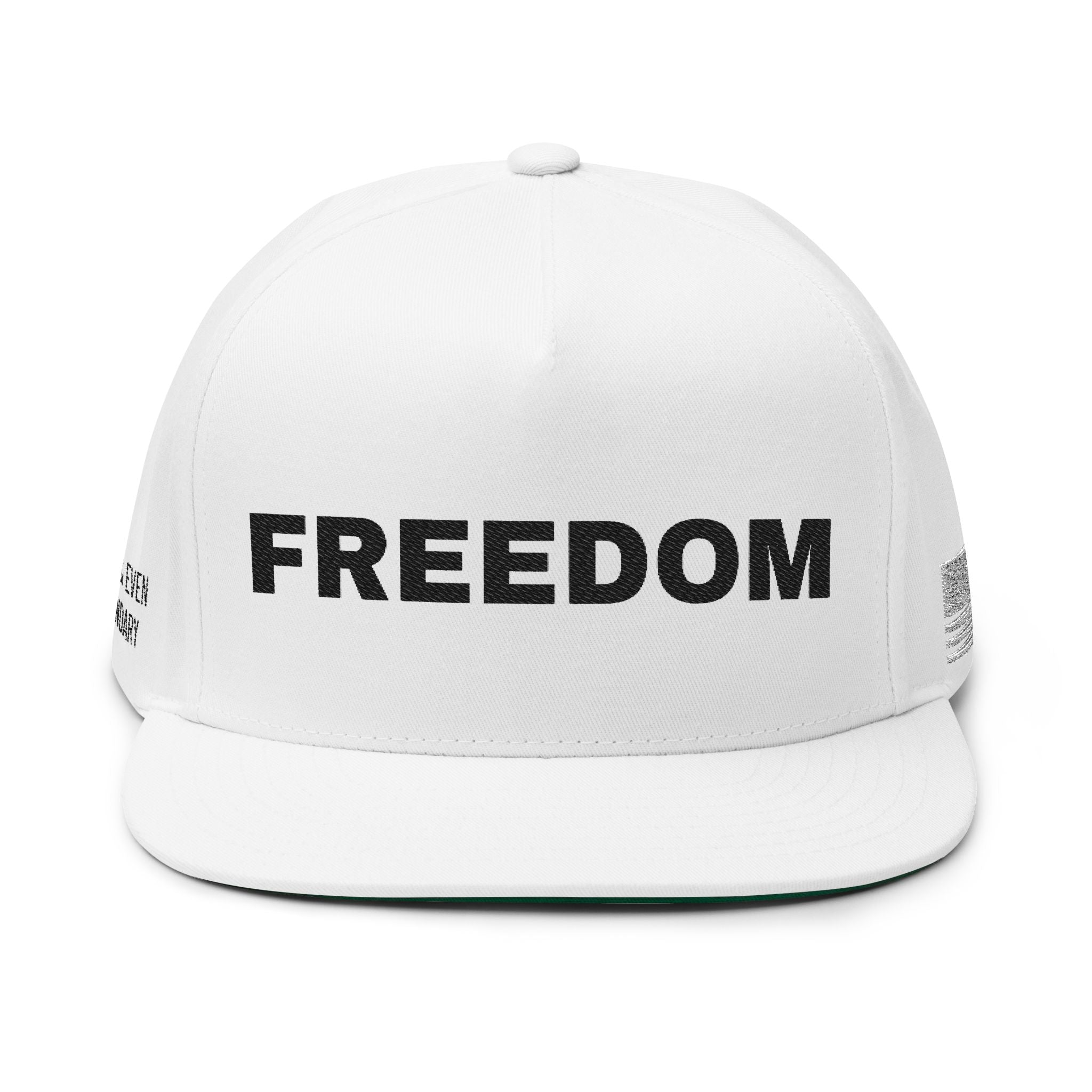Freedom Charlie Kirk Memorial Hat - (White) Flat Snapback