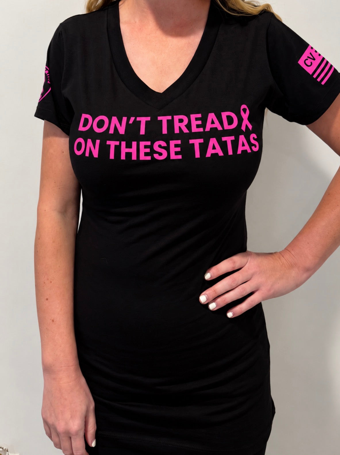 V-Neck Don't Tread on These Tatas (Relaxed Fit)