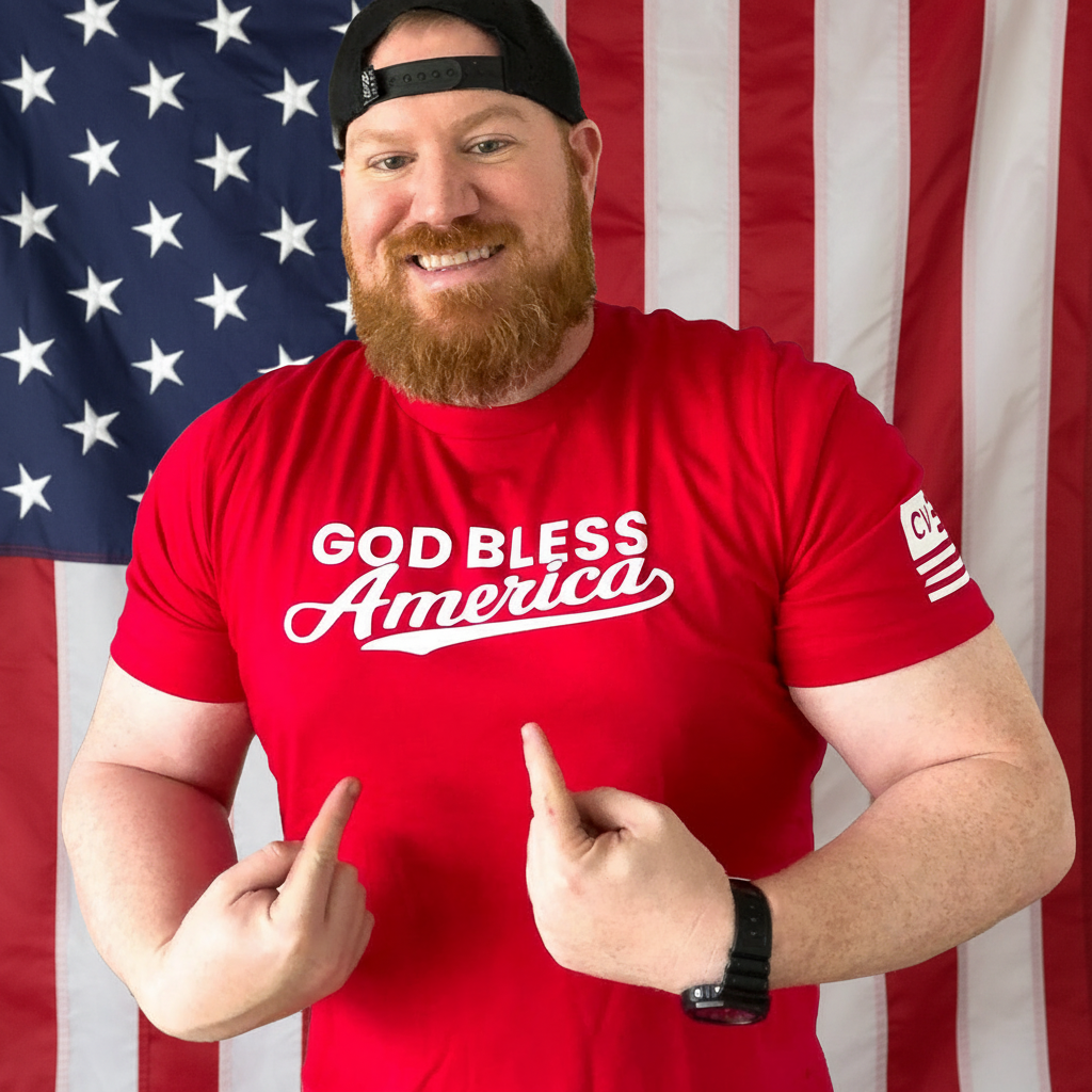 God Bless America Shirt (Red, White, or Blue)