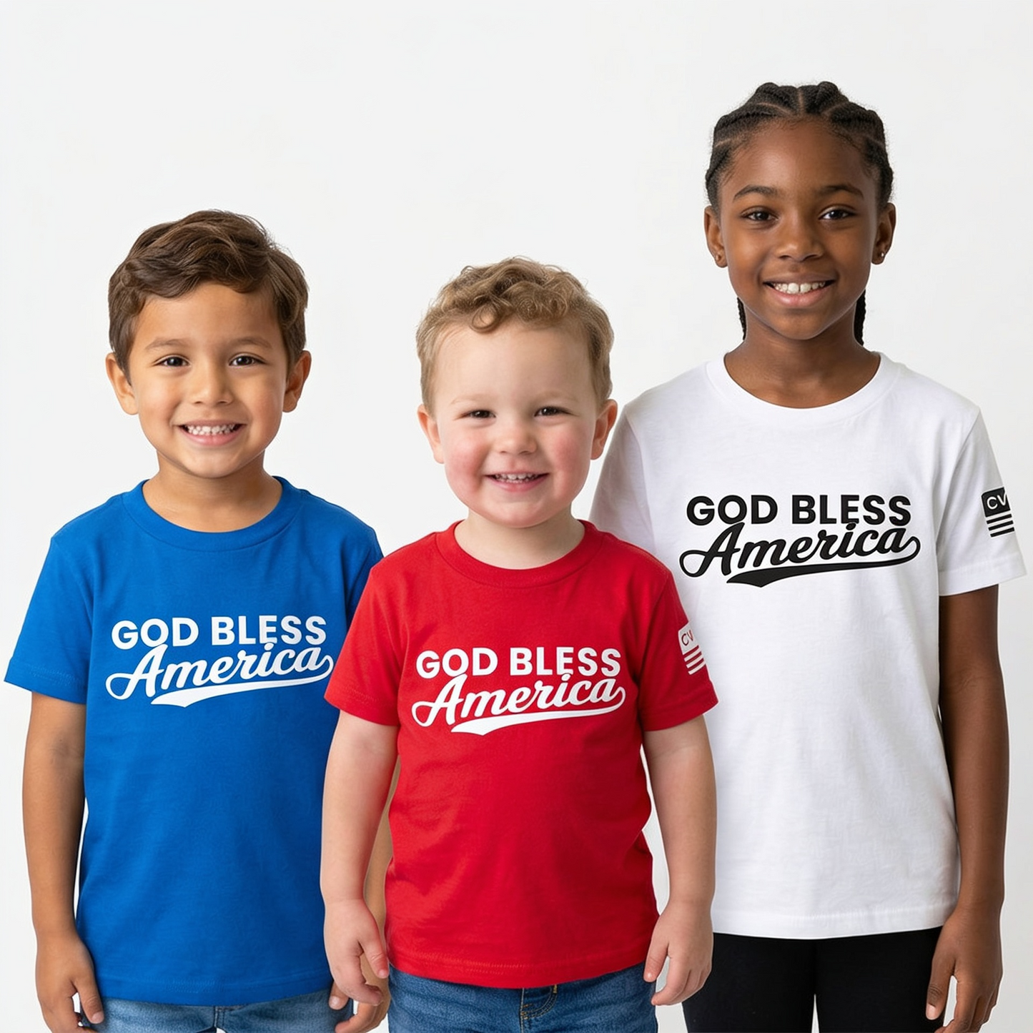 Youth God Bless America T-shirts