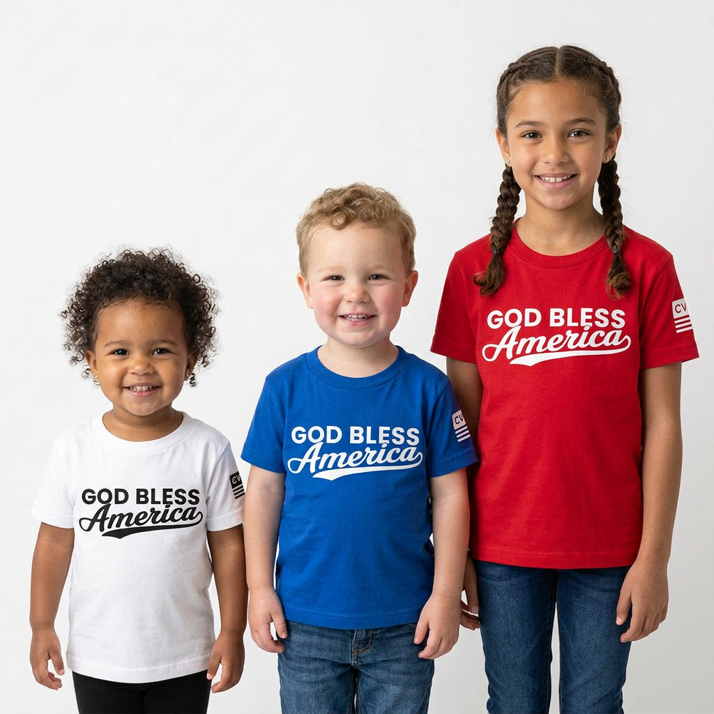 Youth God Bless America T-shirts